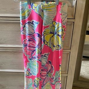 Lilly Pulitzer Palazzo Pants Royal Swept By The Tides Pink Yellow Floral